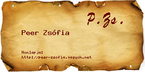 Peer Zsófia névjegykártya