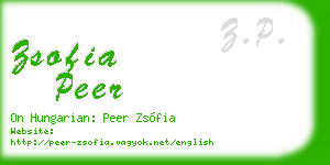zsofia peer business card