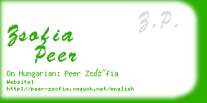 zsofia peer business card